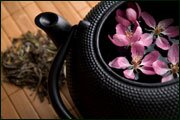 Image of Green Tea in an teapot